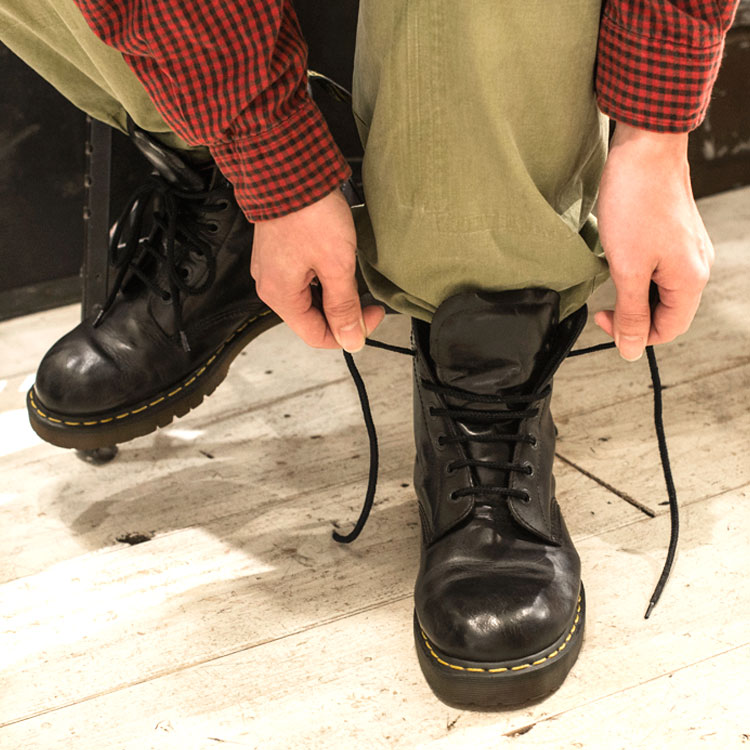 ドクターマーチン靴ひもの結び方 Straight Bar Lacing ストレートバーレーシング 古着屋jam Blog
