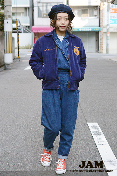 70's denim one tone style !!古着コーディネートスナップ2月13日